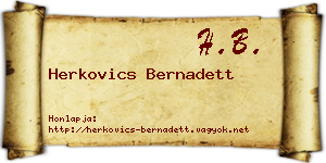 Herkovics Bernadett névjegykártya