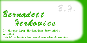 bernadett herkovics business card